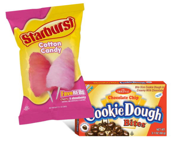 Starburst Cotton Candy 3.1oz & Cookie Dough Bites® – Chocolate Chip 3.1oz